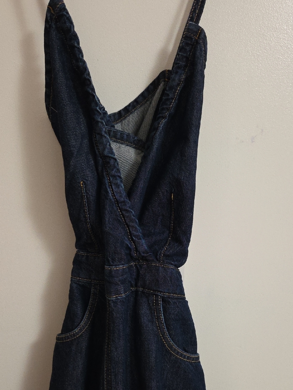 ETICA KAAN BIRDIE HALTER Denim JUMPSUIT Medium NWT - Picture 8 of 12